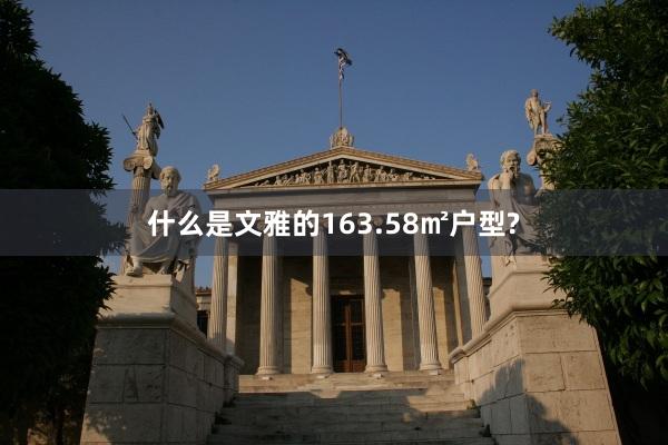 什么是文雅的163.58㎡户型?